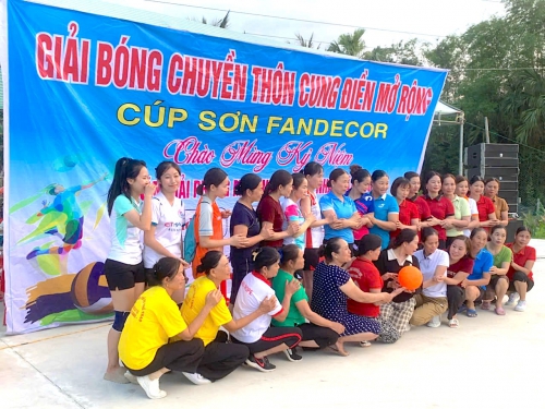 Fancyl Pec Tài Trợ Giải Bóng Chuyền tại Thôn Cung Điền